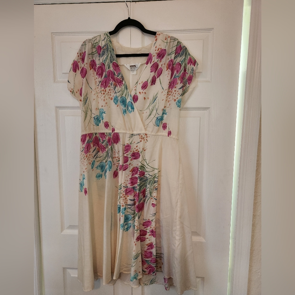 Vintage Montgomery Ward Floral Print Dress